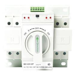 YaeKoo 110V 2P 63A MCB type Mini Dual Power Automatic Transfer Switches Toggle Controller Change-Over Switch ATS Self Cast Conversion