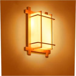 Generic Japanese Style Wall Sconces Solid Wood Creative Wall Light Bedside Lamp Bedroom Living Room Balcony Aisle Porch Wood Wall Lamp for Indoor Bedside Bedroom Living Room, U-1825