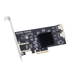 IO CREST Syba 8 Port SATA III Non-RAID PCI-e x4 Controller Card Supports FreeNAS and ZFS RAID - Includes Mini SAS to SATA Breack Out Cables (SI-PEX40137)