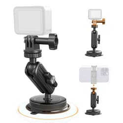A2C Magnetic Mount Magnet for Action Camera, 360 Quick Car Holder Attachment for GoPro Max Hero 13 12 11 10 9 8 7 6 Insta360 X3 X4 Go3 DJI Action 4 Osmo Pocket 3 Mounting Accessories