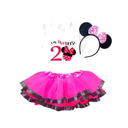 Luke and Lulu Birthday Girl Shirt – 2nd Birthday Outfit Girl – Toddler & Kids 2 Year Old Outfit – Cute Ears & Bow Design