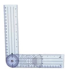 ACKEIVTO Medical Goniometer, 7 Inch Clear Plastic, 360 Degree Rotation, Angle Measurement Ruler