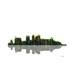Trademark Fine Art 'Birmingham Alabama Skyline BW 1' Canvas Art by Marlene Watson 12x19