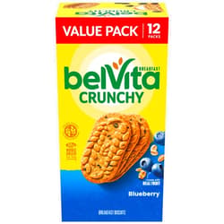 belVita Blueberry Breakfast Biscuits, Value Pack, 12 Packs (4 Biscuits Per Pack)