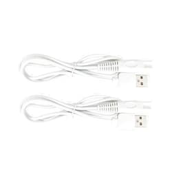PDEEY Charger Cord Replacement for Finishing Touch Flawless Legs Shaver Women Electric Trimmer - 5V USB Power Cable (2-Pack, White) (NOT for Other Models, Please See Product Pictures Before Buying)