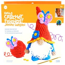 Boye Jonah's Hands Gnome Beginners Crochet Kit for Kids and Adults, Multicolor 12 Piece, Small