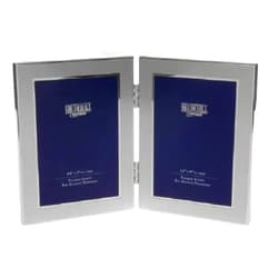 Shudehill Giftware Caseeto Shudehill Satin Silver Double Photo Frame Picture Gift 3x5 Inch