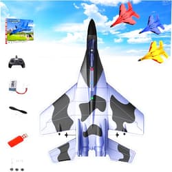 Generic Wonstorex Rc Plane - 2.4ghz Rc Remote Control Fighter Model Toy, Wonstorex Remote Control Fighter Jet, 360° Remote Control Glider Airplanes with Lights (Camo)