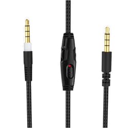 Toeasor Replacement Cloud Alpha Cable Audio Cord with Mute & Volume Controls Compatible with Kingston Cloud Alpha/Cloud Mix/Cloud Flight/Alpha S/Logitech G633/G933 Gaming Headset (Black)