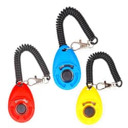 Jialansm 3-Pack Dog Training Clicker with Wrist Strap Pet Clicker Wristband 3Color，Big Button Clicker Set