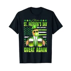 Trump Make St Patrick's Day Great Again Shirt Trump Make St Patrick's Day Great Again Shamrock Trump T-Shirt
