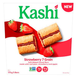 Kellogg's Kashi Strawberry 7 Grain Soft Baked Cereal Bars, 5x35g, 175g/6.2 oz., Imported from Canada