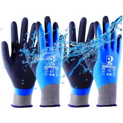 PROGANDA Waterproof Gardening Gloves Superior Grip Coating Durable for Garden Cold Weather Car Cleaning Fishing Multipurpose