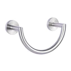 HouseAid Stainless Steel Towel Ring for Bathroom, Hand Towel Holder, Modern Semi-Circular Hand Towel Rack, Wall Mounted, Brushed Nickel