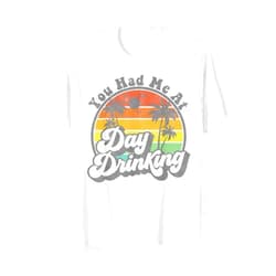 Retro Beach Vacation Summer Quotes Shirts & Gifts You Had Me At Day Drinking Funny Retro Beach Summer Gift T-Shirt