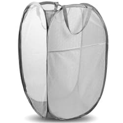 DUCOO Premium Pop Up Laundry Basket - Foldable Mesh Hamper for Laundry, Travel - Gray