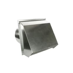 Generic RDP Hooded Wall Vent with Screen and Damper (6 Inch, Galvanized)