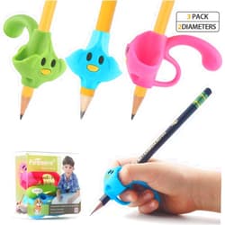 Firesara Pencil Grips, 3 Color Dogs, Unisex, Writing Instrument, Kid's Gift