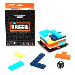 Educational Insights Upzzle - Strategic Stacking Puzzle Game for 2 Players, Travel Brainteasers, Gift for Ages 7+