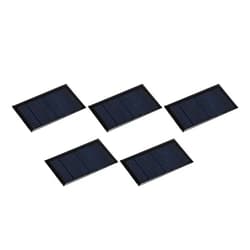 MECCANIXITY Mini Solar Panel Cell 3V 90mA 0.27W 62mm x 36mm for DIY Electric Power Project Pack of 5