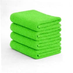 The Holy South Fingertip Hand Towel | Absorbent |11x18 | Terry Velour Premium Washcloths, for Bathroom use, 100% Cotton, Face Towels, fingertip Towels, Soft, Guest Towels (Pack of 4) (4, Lime Green)