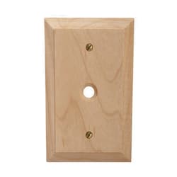 AMERELLE 180PH Baker Single Phone Unfinished Wood Wallplate
