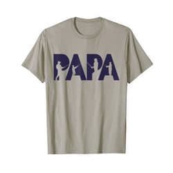 Family Fishing & Fisherman Shirts Fisherman Papa T-Shirt Funny Fisher Dad Fishing Father Gift T-Shirt