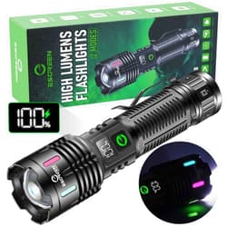 Esgreen Rechargeable Flashlights High Lumens 10000 Single 2 Modes, Super Bright LED Flashlight USB C Long Distance 3280ft, Powerful Long Lasting 10H Heavy Duty Strong Flash Light for Camping Hiking