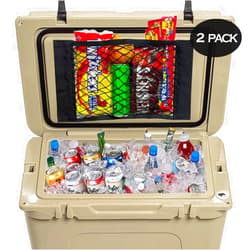 VEEBELL 2 Pack Cooler Storage Nets for Dry Storage and Organization Cooler Organizer Camping Cooler Accessories Durable and Resilient