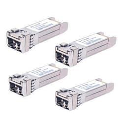 VFLTOOL 4Pack 10GBase-SR SFP+ Transceiver, SFP Multi-Mode LC Module, 10G 850nm MMF up to 300 Meters, Compatible with Cisco SFP-10G-SR,Meraki MA-SFP-10GB-SR,Ubiquiti UF-MM-10G,Mikrotik,Netgear,D-Link and More