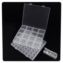 WALLFID 56 Small Compartments + 16 Large Compartments, Transparent, 2 Pack, 176 Label Stickers, Bead Organizer, Craft Organizer and Storage, Jewelry Organizer and Storage (2 Pack-72 Pcs)