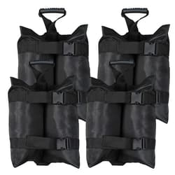 TRINKA 240 LBS Plus Size Canopy Weights Sand Bags Set of 4-1680D Oxford Heavy Duty Sandbags for Outdoor Tent, Patio Umbrella, Gazebo, Sun Selter, Windproof Pop up Tent Weights, Black (No Sand)
