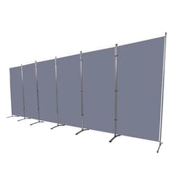 YASRKML Room Divider, 6 Panel Office Partition, Movable Fabric Folding Privacy Screens, Office Wall Divider Screen for Classroom, Bedroom, Freestanding Privacy Panel Screens 204 x 72 inch (Grey)