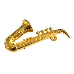 Toyvian Mini Saxophone Model Miniature Sax Model Musical Collection Decorative Ornaments Model Gift (Golden)