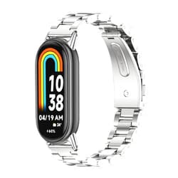 XIHAMA Mi Band 9 Watch Band - Stainless Steel Metal Band Replacement Strap Compatible for Xiaomi Mi Band 8/9 Tracker smartwatch