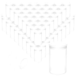 CZBRO 120 Pieces Film Canisters with Caps 35 mm Plastic Empty Camera Reel Storage Containers Case with Lids for Small Accessories Rockets Experiment Fish Hook Film Keys Coins Art Beads (Clear)