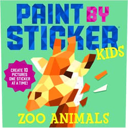 Workman Publishing Paint by Sticker Kids: Zoo Animals: Create 10 Pictures One Sticker at a Time!