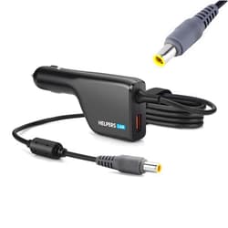 Helpers Lab Laptop Car Charger Adapter for IBM Lenovo Thinkpad X60 X61 Z60 Z61 X200 X300 T60 T61 T400 T410 T420 T500 T510 T520 T530 L410 L420 L421 L430 20V 3.25A 4.5A 65W 90W Power Supply