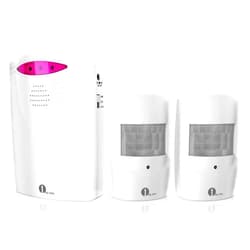 1byone Driveway Alarm Wireless Outside, 1byone Motion Sensor Alarm 1000 FT Range Extra Loud Chimes Home Security Alarm System with 1 Receiver 2 Weatherproof Infrared Sensors Protect Indoor/Outdoor Property
