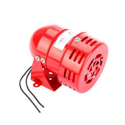 Akozon 240v Siren Alarm + The Motor Alarm Horn Siren 220V 120DB Red Mini Metal In rial Sound Electrical Guard Against ft MS-190 Buzzer, Driven Horn/Alarm/Siren Buzzer