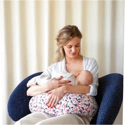 bbhugme Adjustable Nursing Pillow - Breastfeeding, Bottle Feeding, Baby Support - Adjustable Firmness and Fit - Washable Pillow Cover - Dots…