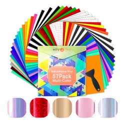 HTVRONT Permanent Vinyl for Cricut Machine-57 Pack, 12