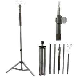 Crilealym IV Poles,46to 85In IV Stand Floor with 4 IV Bag Holder Stand Portable Telescopic Stabilizing Tripod Stainless Steels Pipe Extension Pole IV Influsion Pole Lightweight Strudy (46-86in)