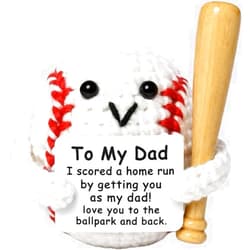 YACO STORE Dad Gifts from Daughter Son Wife, Positive Handmade Crochet for Father Day, Birthday Gifts for Dad