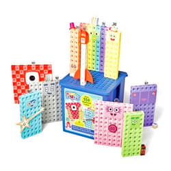 hand2mind Numberblocks Heroes with Zeroes MathLink Cubes Activity Set, Preschool Learning Activities, Math Manipulatives Kindergarten, Counting Blocks, Number Linking Cubes, Kids Educational Toys