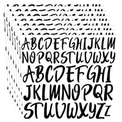 TaoBary 8 Sheets Alphabet Stickers Self Adhesive Vinyl Letter Stickers Calligraphy Letter Stickers for Mailbox, Signs, Window, Door, Cars, Trucks, Home, Business, Address Number(Black,1'', 1.5'')