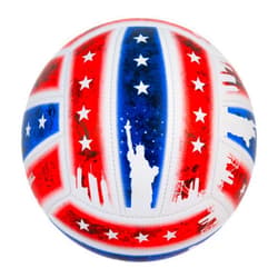 Millenti US Volleyball - Beach Gym Volleyballs, American Flag Stars and Stripes High-Visibility, Easy-to-Track Design, Patriotic USA Red White & Blue, VB-US-Vintage