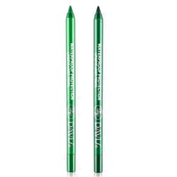 MAFK 2 colros Eyeliner Pen, Eye Shadow Pencil, Pearl Eyeliner Kit Metallic Eyeliner Pencil Glitter Eyeliner for Women Eye&Lip Liner Professional Eye Makeup Colorful Eyeliner Eye Color (Green)