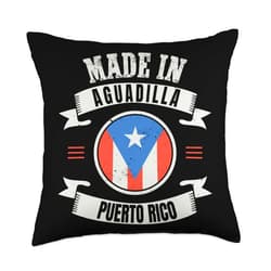 Funny Puerto Rican Gifts for Aguadillanos Boricua Aguadillano Puerto Rico Gift - Made In Aguadilla Throw Pillow