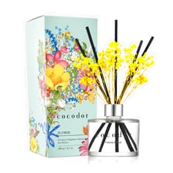 Cocod'or COCODOR Preserved Flower Reed Diffuser/Freesia&Pear/6.7oz/1Pack / Home Fragrance Scent Essential Oil Stick Diffuser for Bedroom Bathroom Home Décor